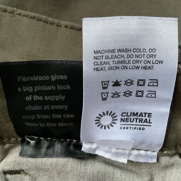 Reformation Emma High Rise Wide Leg Jean Sz 25 Army Green Flare Boho Raw Hem - Picture 11 of 11